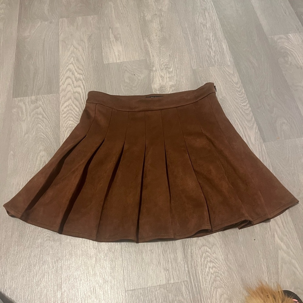 & Other Stories Chocolate Brown Skater Skirt